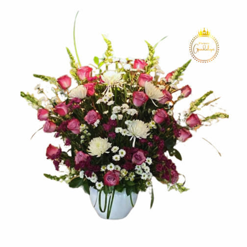 Elegant Floral Arrangement with Roses - Image 2