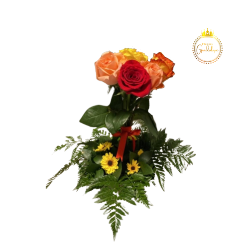 Simple Elegant Floral Arrangement with Roses