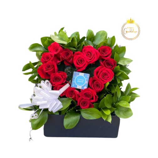 Red Roses Heart Shaped Arrangement